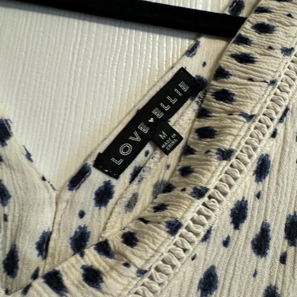 LAST CHANCE Love Ellie White and Blue Maxi Dress Medium Tassels from Stitch Fix - Picture 4 of 7